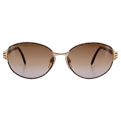 Valentino Vintage Gold Metall Oval Sonnenbrille Mod. V433 55/16 135mm