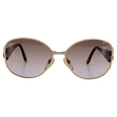 Occhiali da sole vintage in metallo dorato Valentino Mod. V350 56/14 130mm