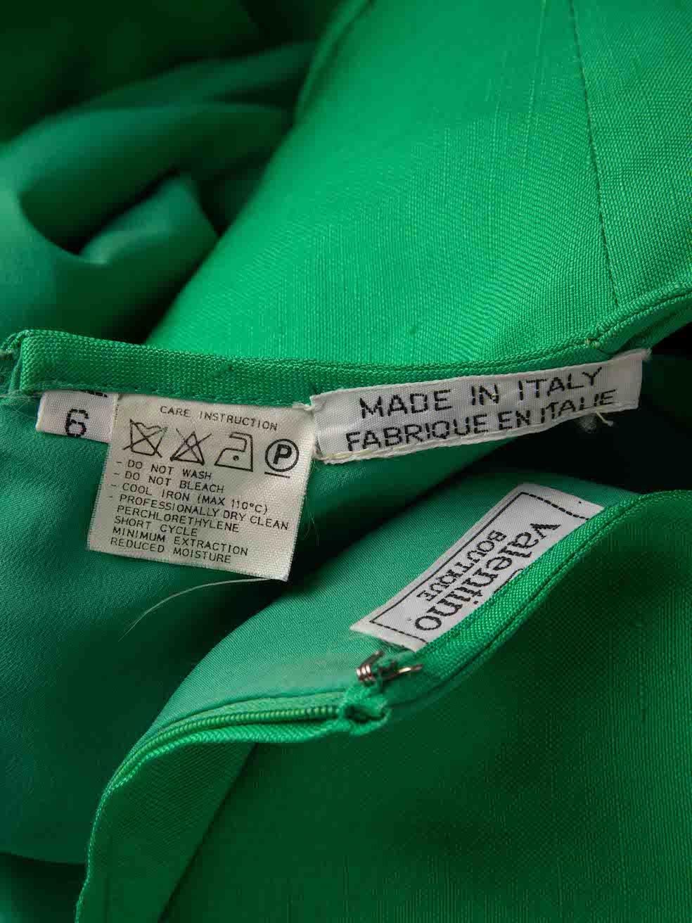 Valentino - Robe vintage verte avec boutons, taille M en vente 1