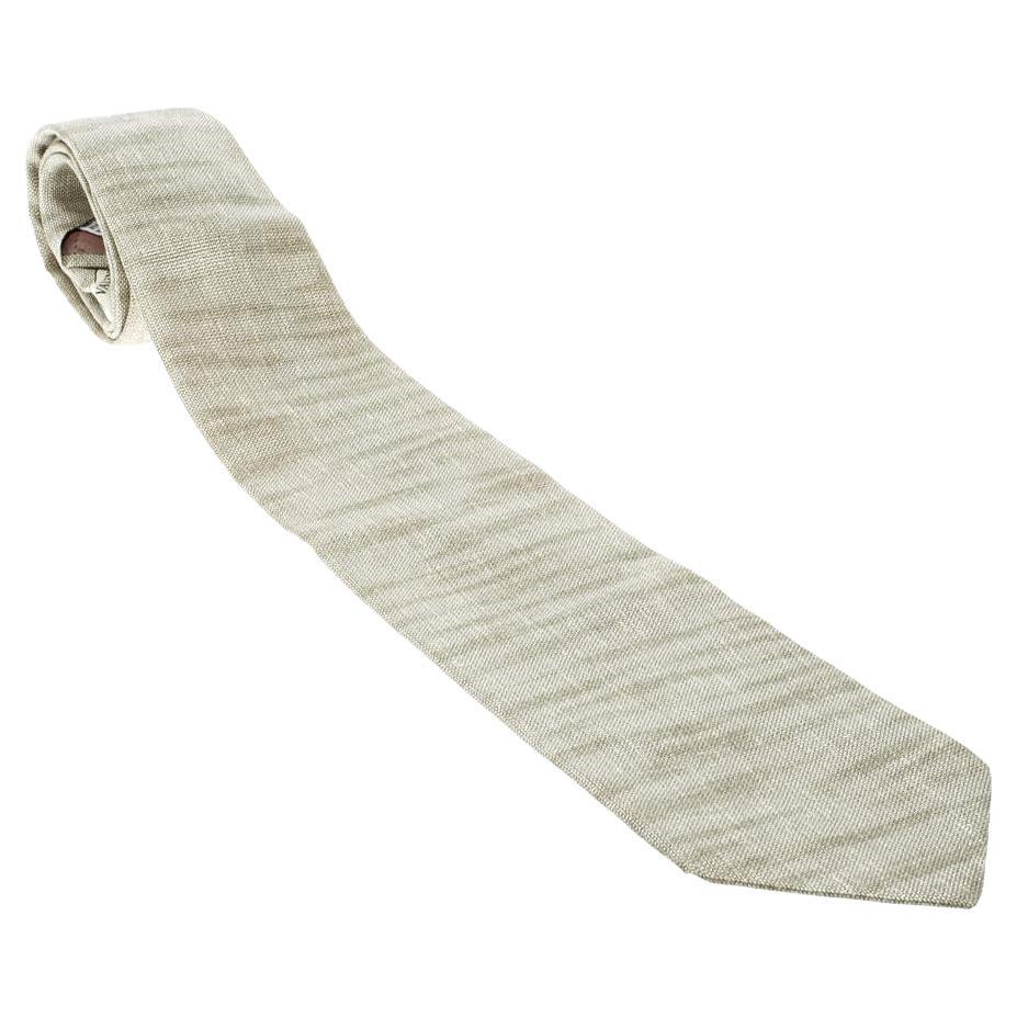 Valentino Vintage Grey Gradient Print Traditional Silk Tie For Sale