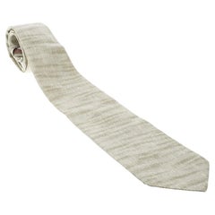 Valentino Used Grey Gradient Print Traditional Silk Tie