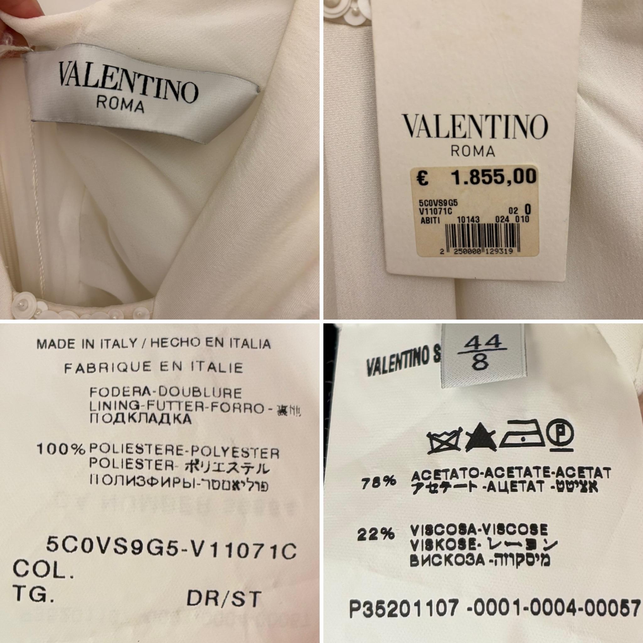 Valentino Roma
Vintage
Avorio
Abbellimenti sul davanti
Rucole su tutta la superficie
IT44
Up&Up, alcuni leggeri segni di polvere che non si vedono nella fotocamera. Con un lavaggio a secco sarà immacolato.
Misure in pollici da sdraiato: lunghezza