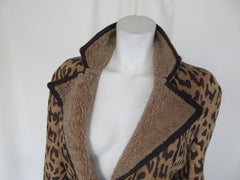 VALENTINO Vintage Leopard Printed Shearling Coat