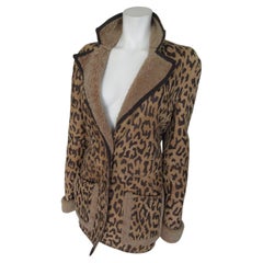 VALENTINO Vintage Leopard Printed Shearling Coat