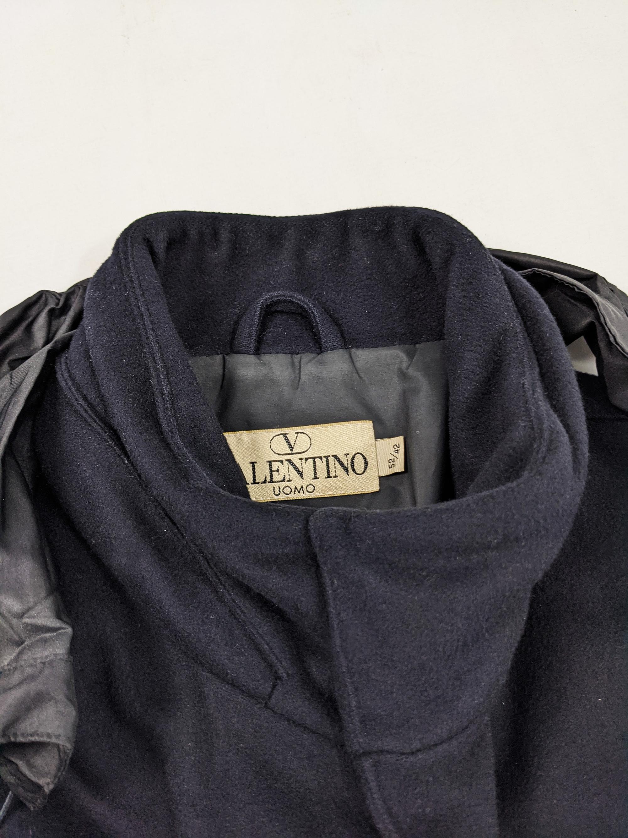Valentino Vintage Mens Navy Coat For Sale 2