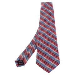 Valentino Vintage Multicolor Ombre Diagonal Striped Silk Tie