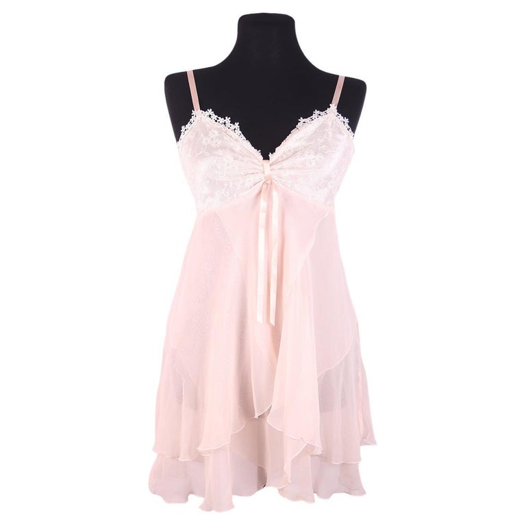 bridegroom mother dresses John Kloss Night Gown 70s Cira Vintage Sheer Stretch Lace Medium VFG Lingerie