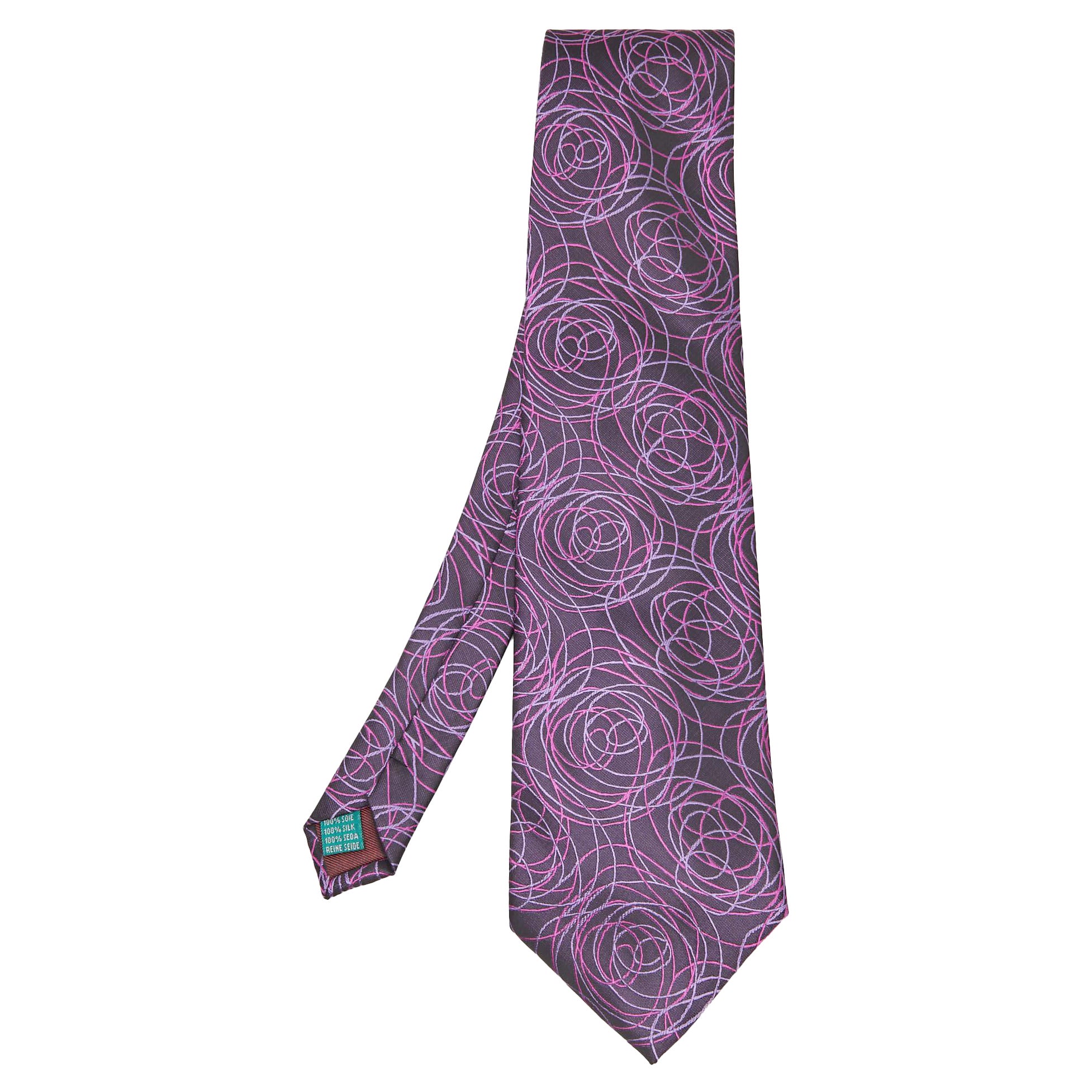 Valentino Cravatta tradizionale in seta jacquard viola vintage &Tradition