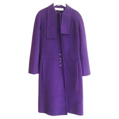 Valentino Vintage Purple Wool & Cashmere Coat