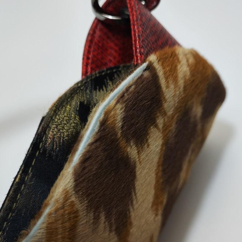Valentino Vintage Red Leopard Print Pony-style Calfskin Embroidered Shoulder Bag For Sale 9