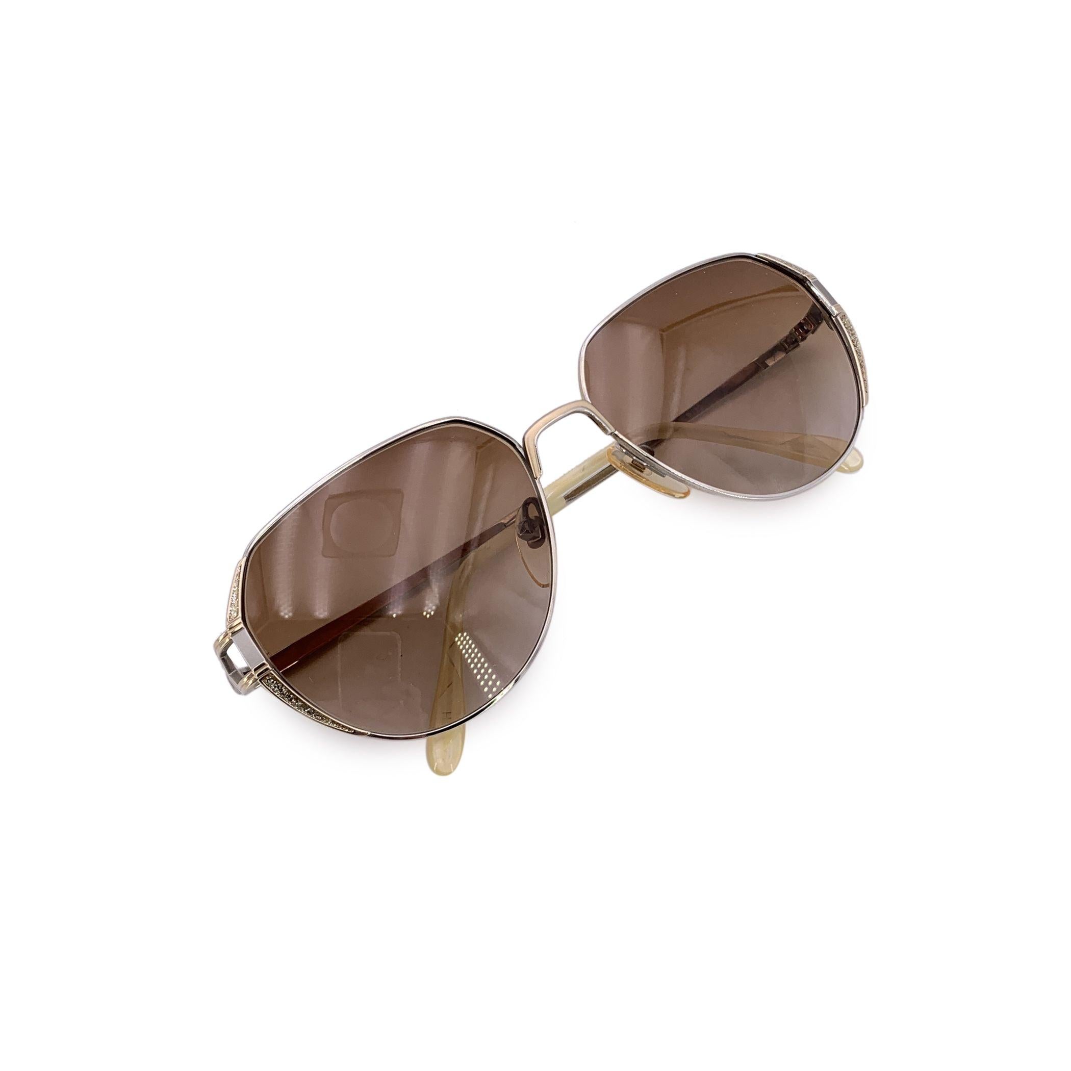 Valentino Vintage Silver Metall-Sonnenbrille Mod. 5213 56/16 130mm im Angebot 2