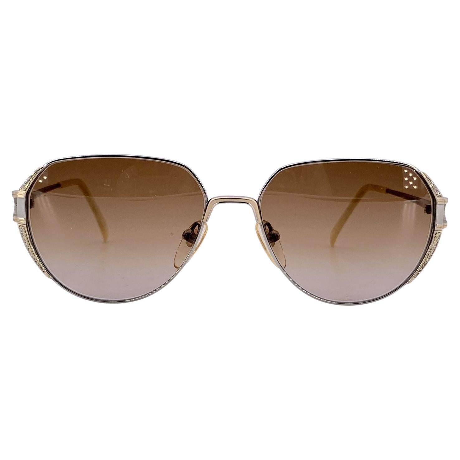 Valentino Vintage Silver Metall-Sonnenbrille Mod. 5213 56/16 130mm