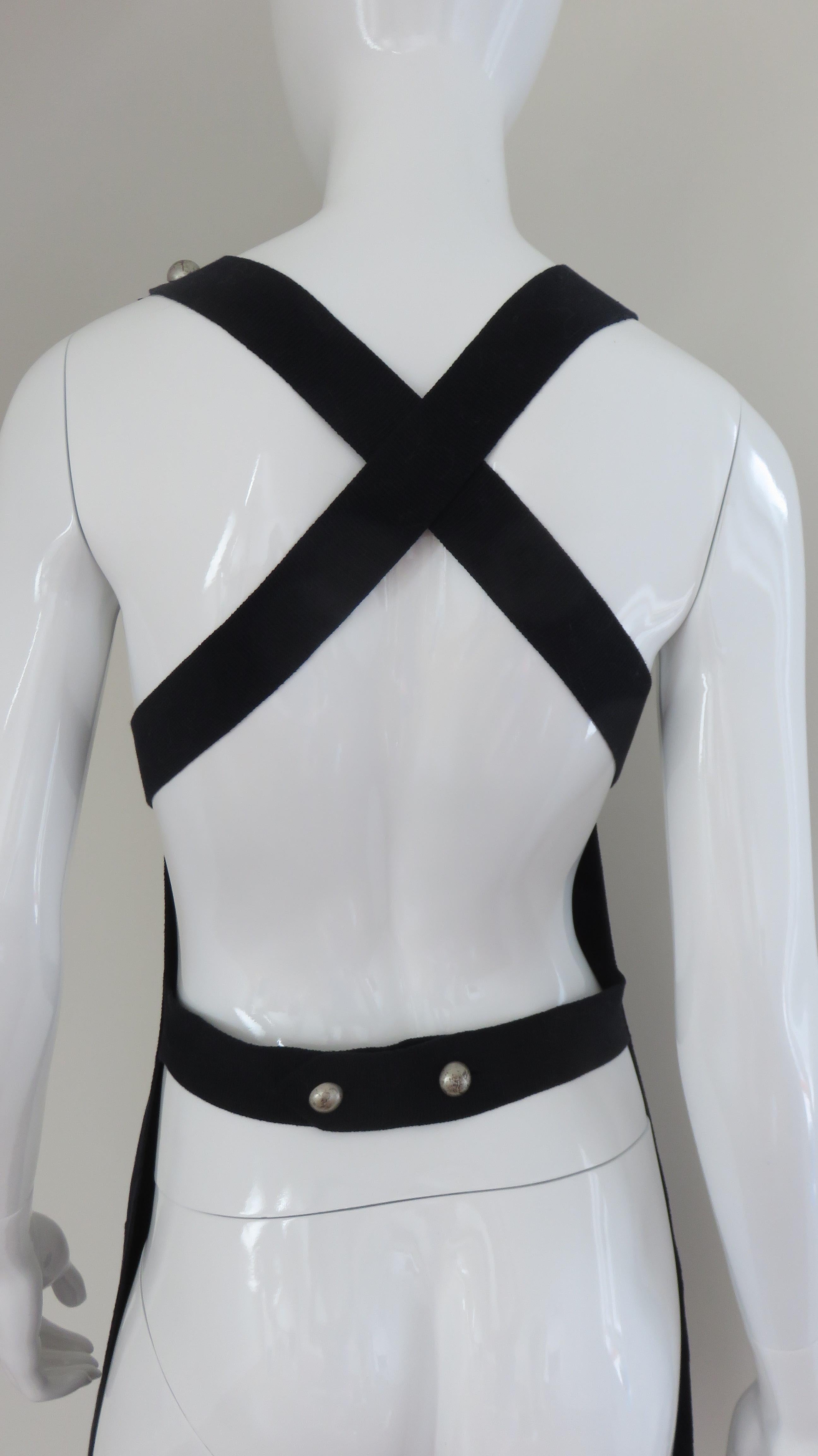 Valentino Vintage Wool Apron Vest Top For Sale 7