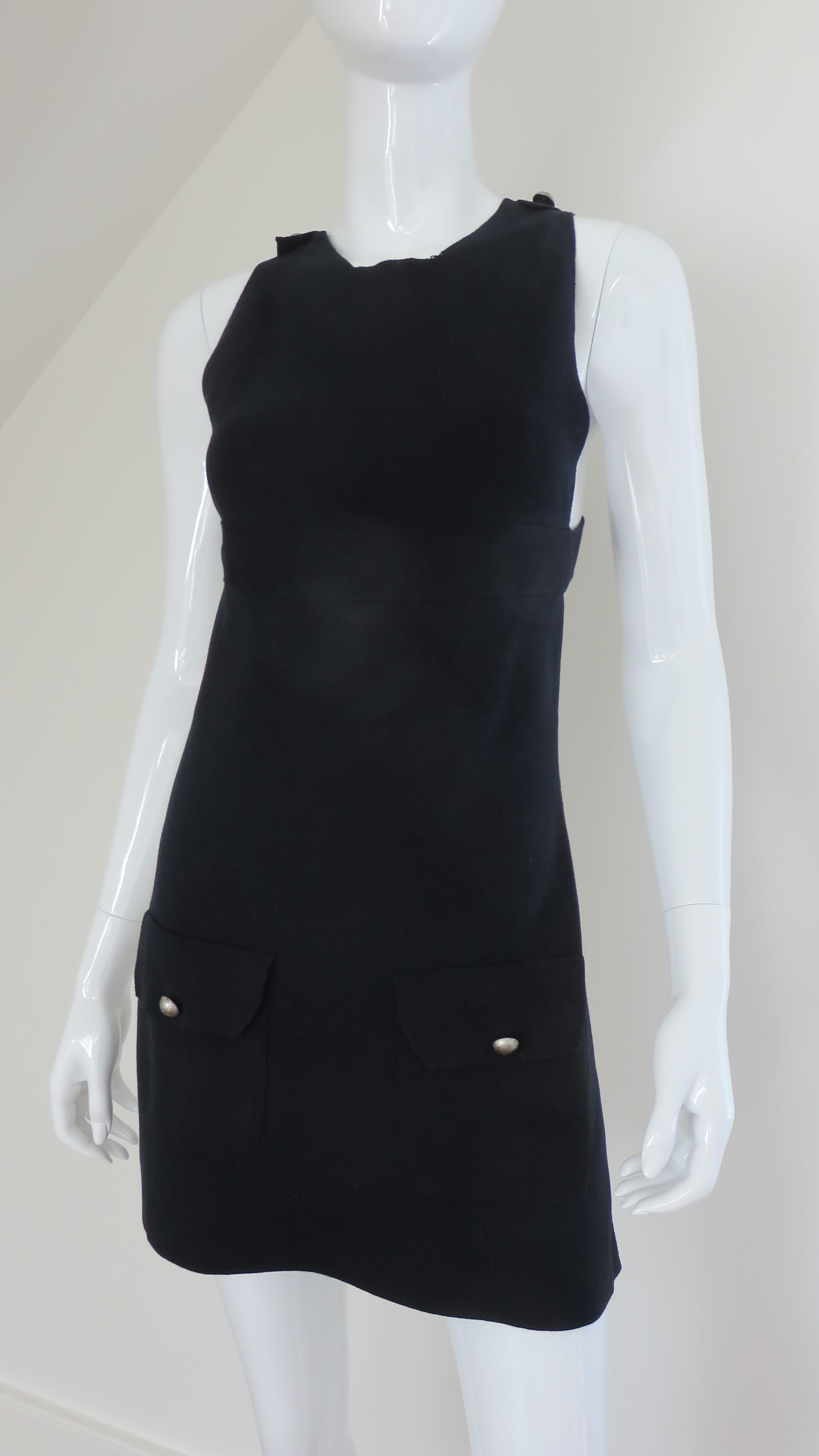 Women's Valentino Vintage Wool Apron Vest Top For Sale
