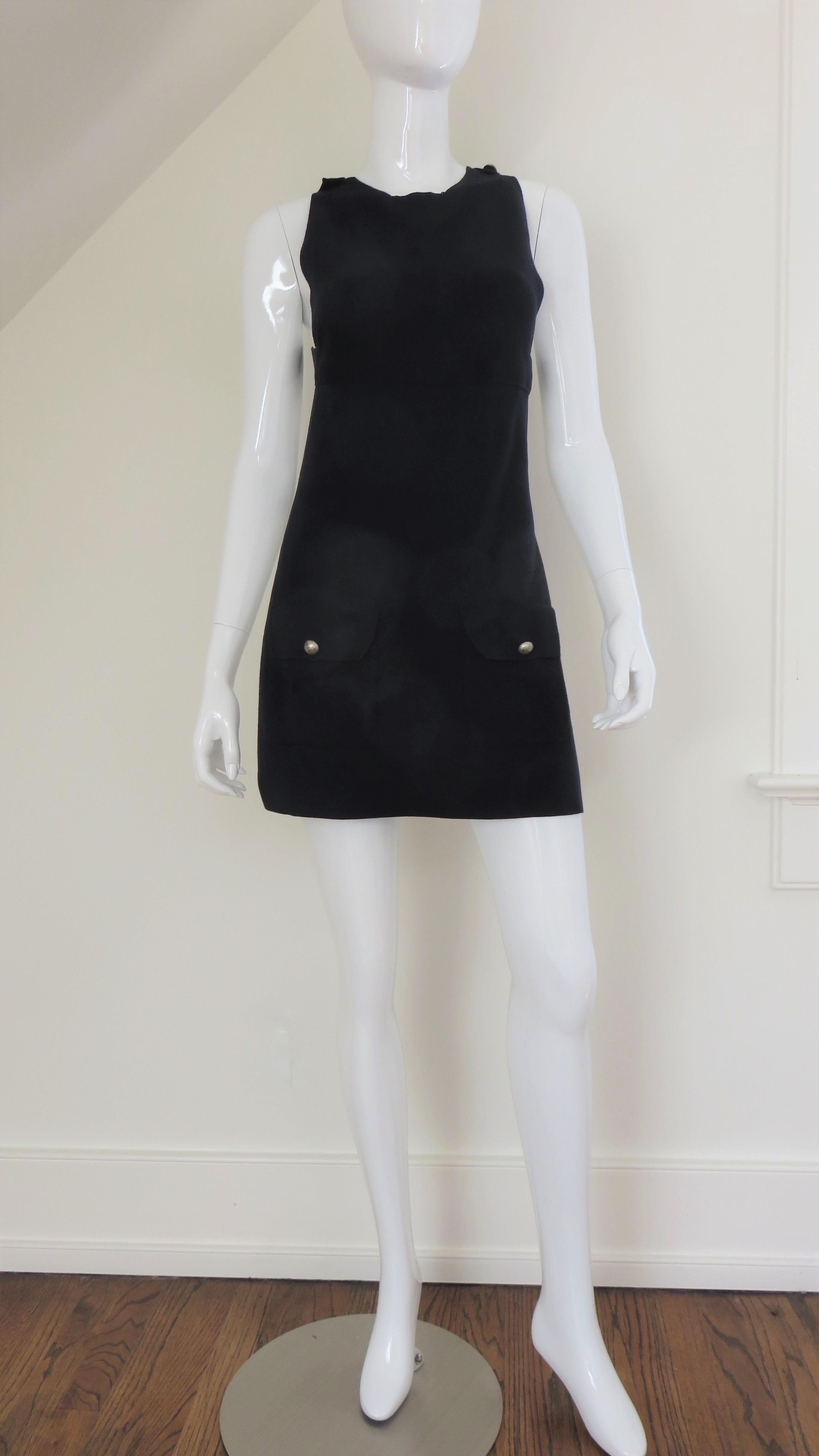 Valentino Vintage Wool Apron Vest Top For Sale 2