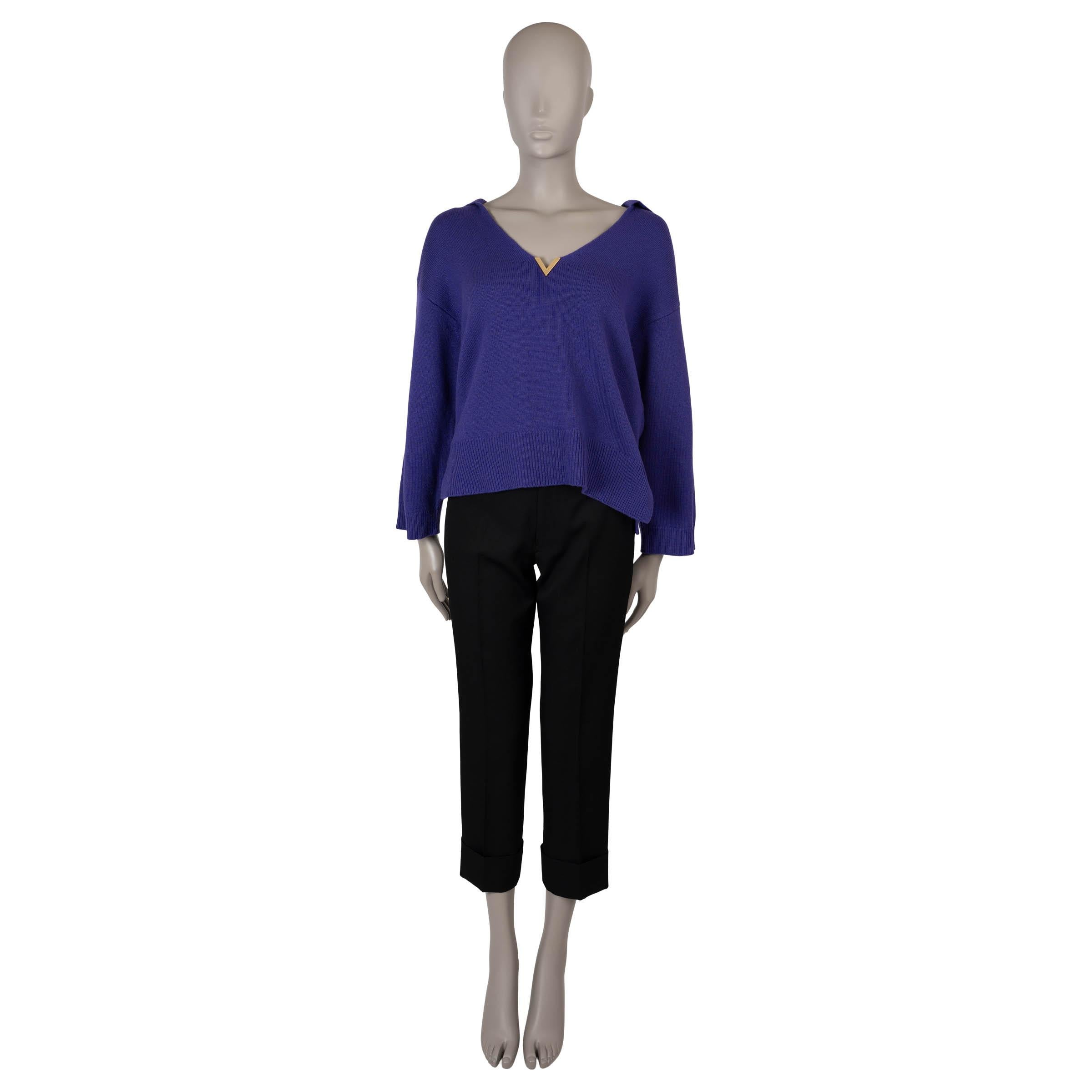 VALENTINO Pull POPO OVERSIZÉ violet et violet 2022 V GOLD Excellent état - En vente à Zürich, CH