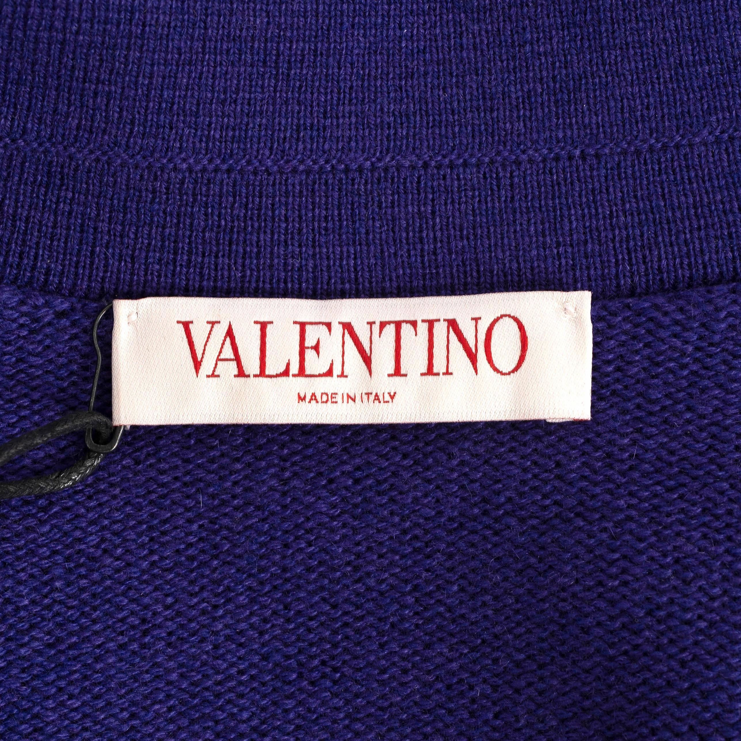VALENTINO Pull POPO OVERSIZÉ violet et violet 2022 V GOLD en vente 1