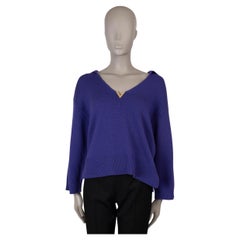 VALENTINO Violett lila Kaschmir 2022 V GOLD OVERSIZED POPO Pullover XS