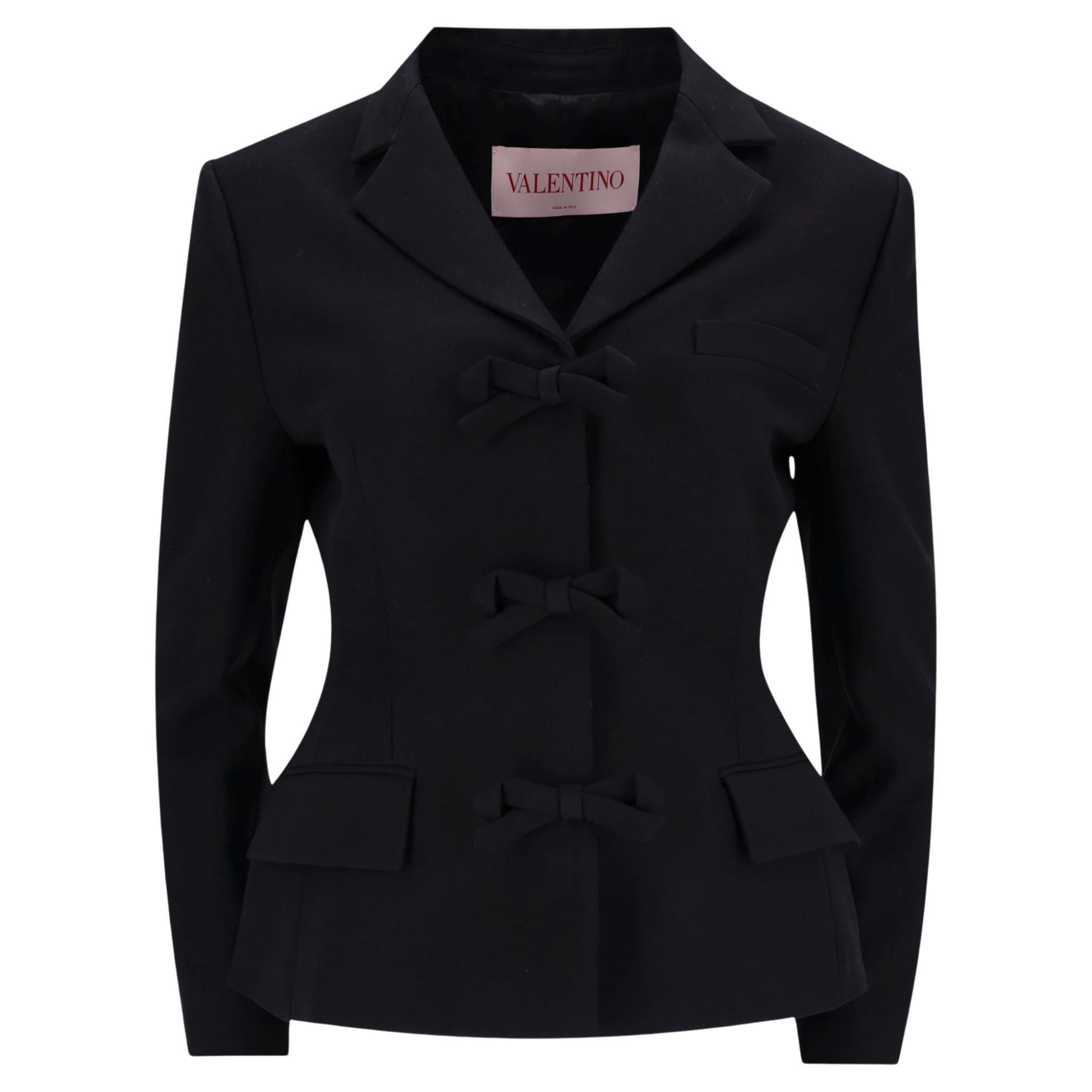 Valentino - Veste en laine vierge et soie mélangée
