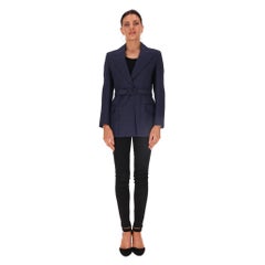Valentino Virgin Wool Tweed 'V' Logo Belted Jacket