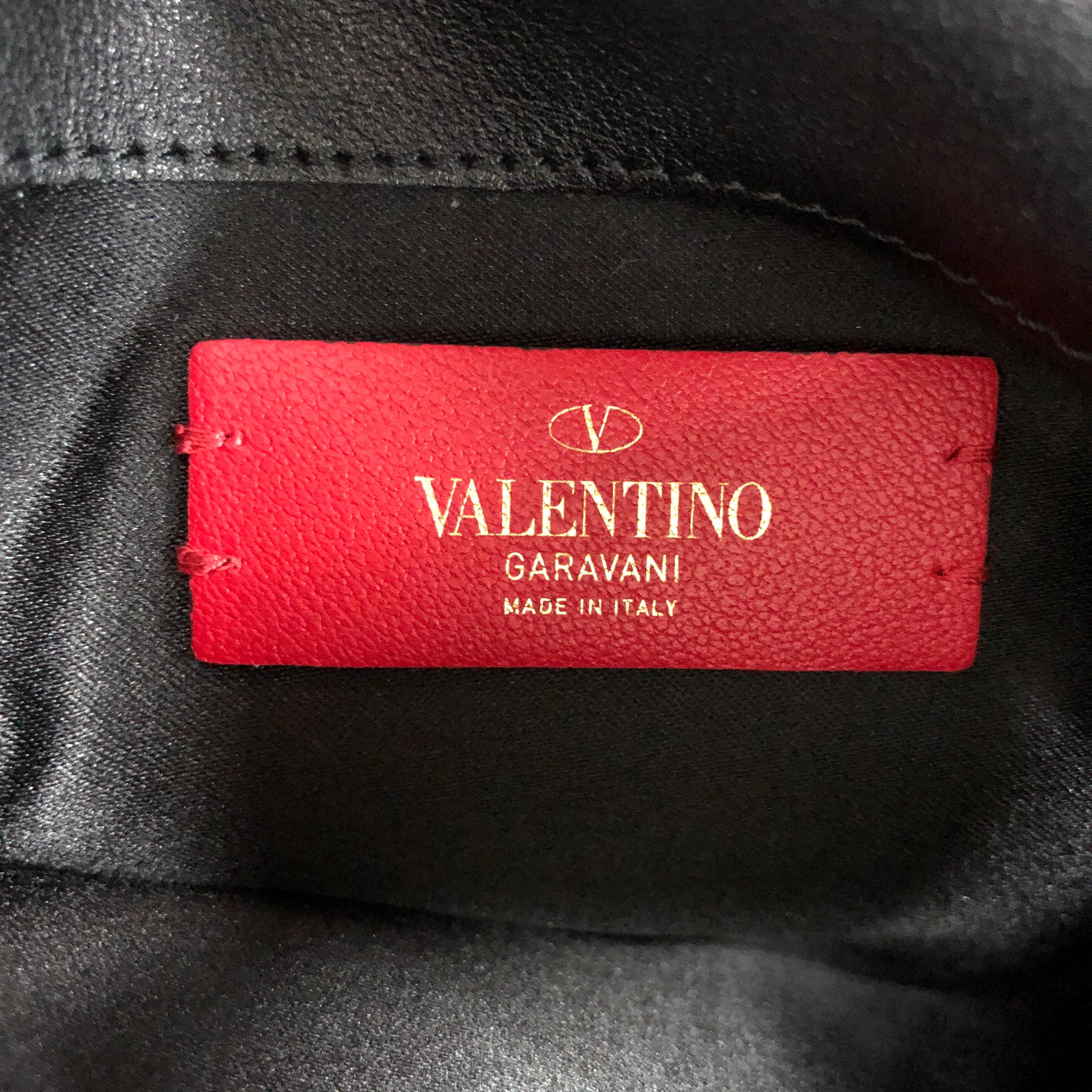 Valentino VLogo Double Flap Clutch Leather  2