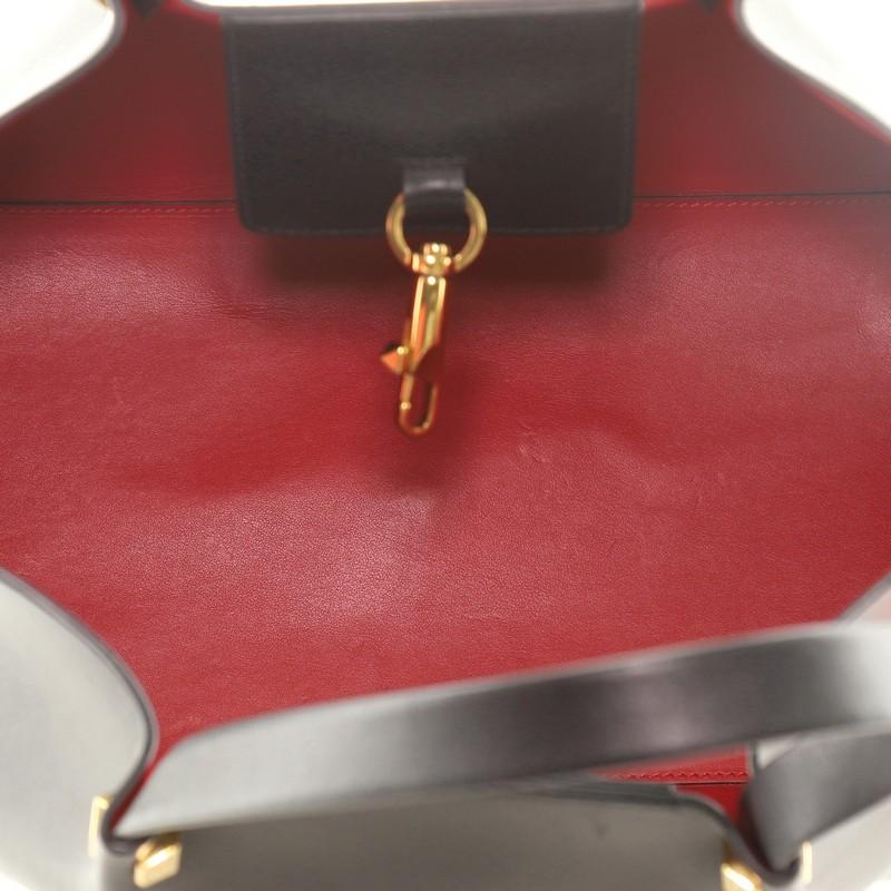 Black Valentino VLogo Escape Shopper Tote Leather with Inlay Medium