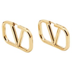 Valentino VLogo Gold Tone Earrings