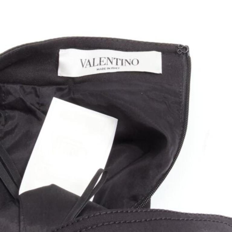 VALENTINO VLOGO gold tone metal hardware black 60's mini skirt skorts IT38 XS 4