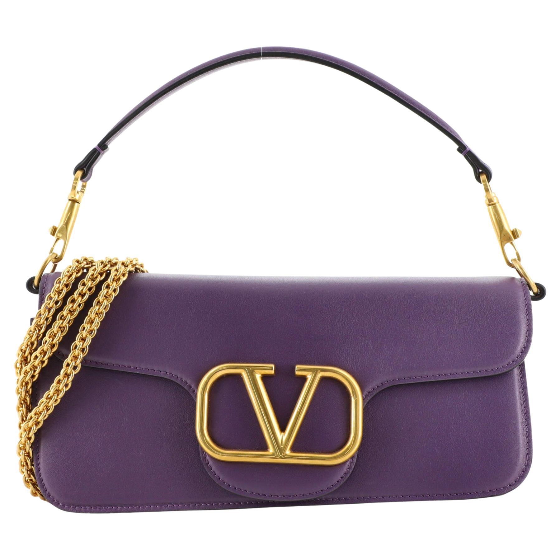 Valentino VLogo Loco Flap Shoulder Bag Leather For Sale at 1stDibs