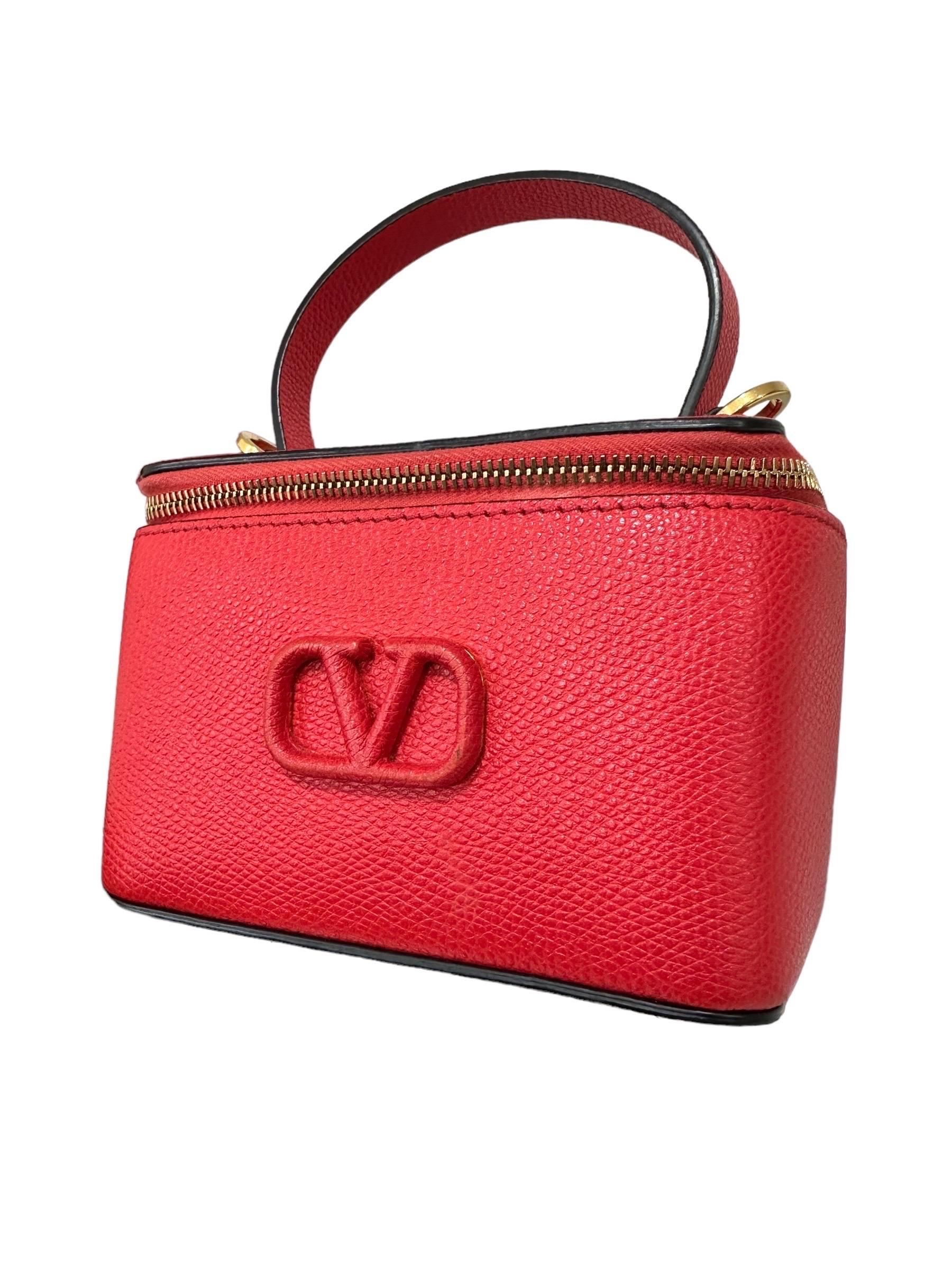 Valentino VLogo Micro Beauty Rosso Borsa a Tracolla For Sale 7