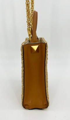 Valentino Vlogo North South Raffia Pouch