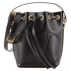 Valentino VLogo Walk Bucket Bag Leather