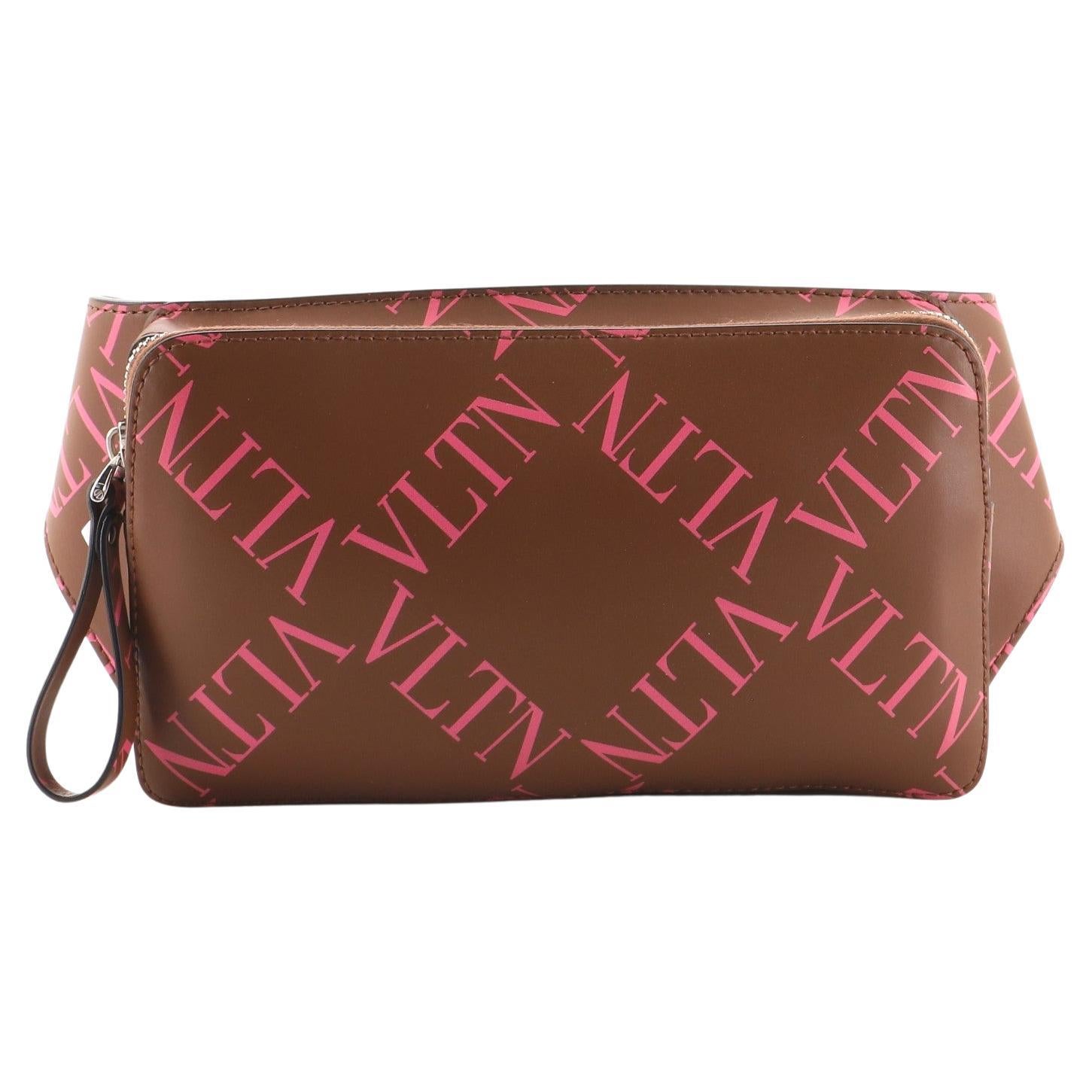 Valentino VLTN Belt Bag Grid Print Leather