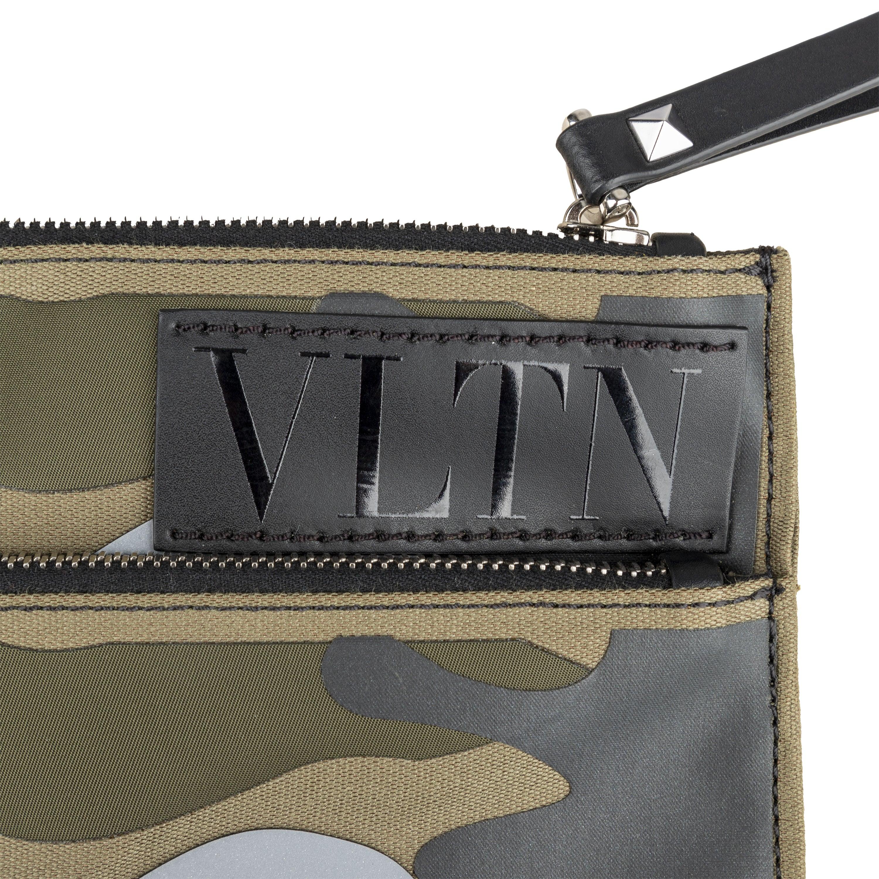 Gray Valentino VLTN Camouflage Pouch Bag - '10s For Sale