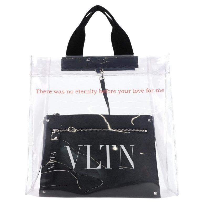 Valentino VLTN Tote PVC and Leather Large