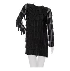 Valentino Voile Fransen Mini Etuikleid IT 38 Langarm SS '16