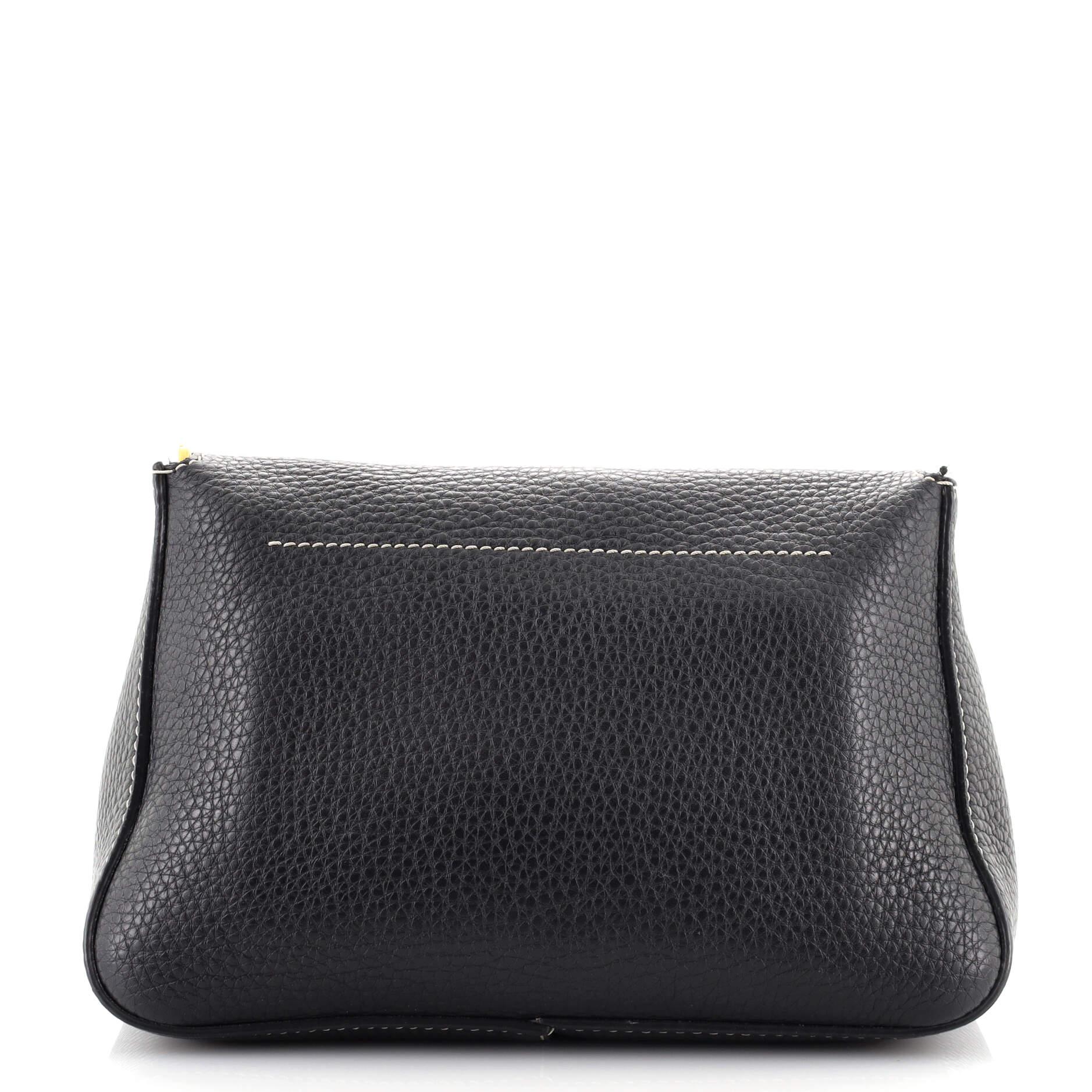 Black Valentino VRing Convertible Crossbody Bag Leather Small
