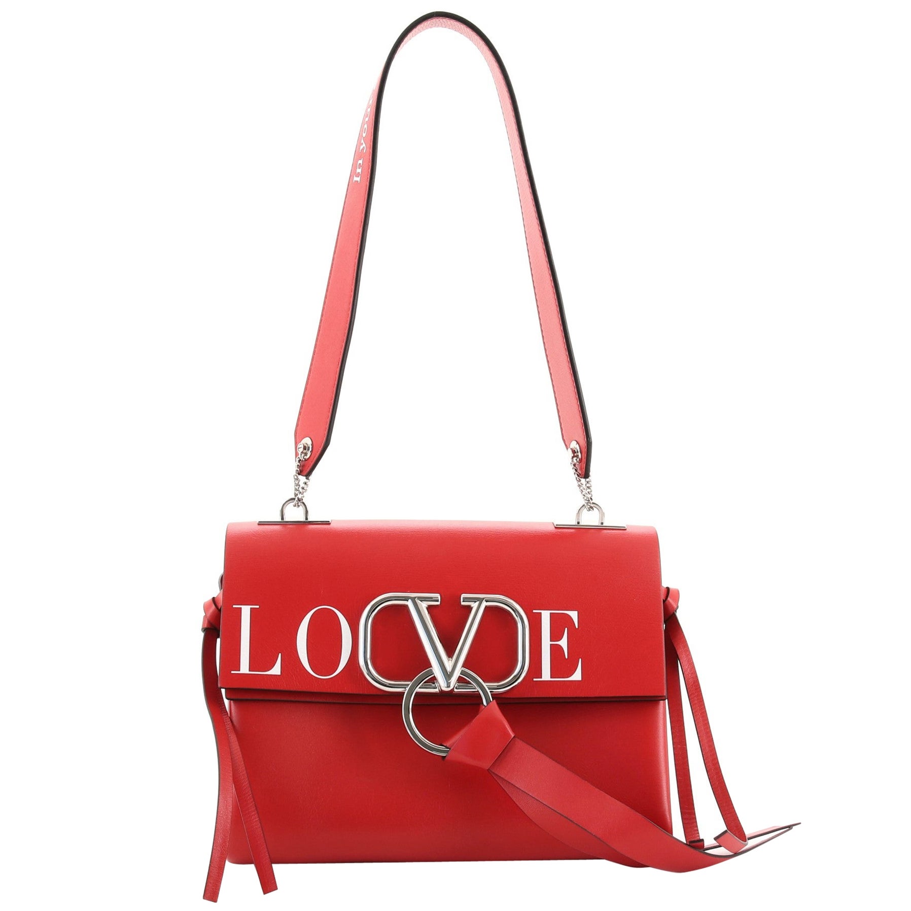 Valentino VRing Love Umhängetasche Leder Klein
