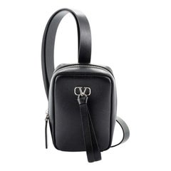 Valentino VRing Neck Pouch Crossbody Leather