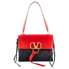 Valentino VRing Shoulder Bag Leather Medium