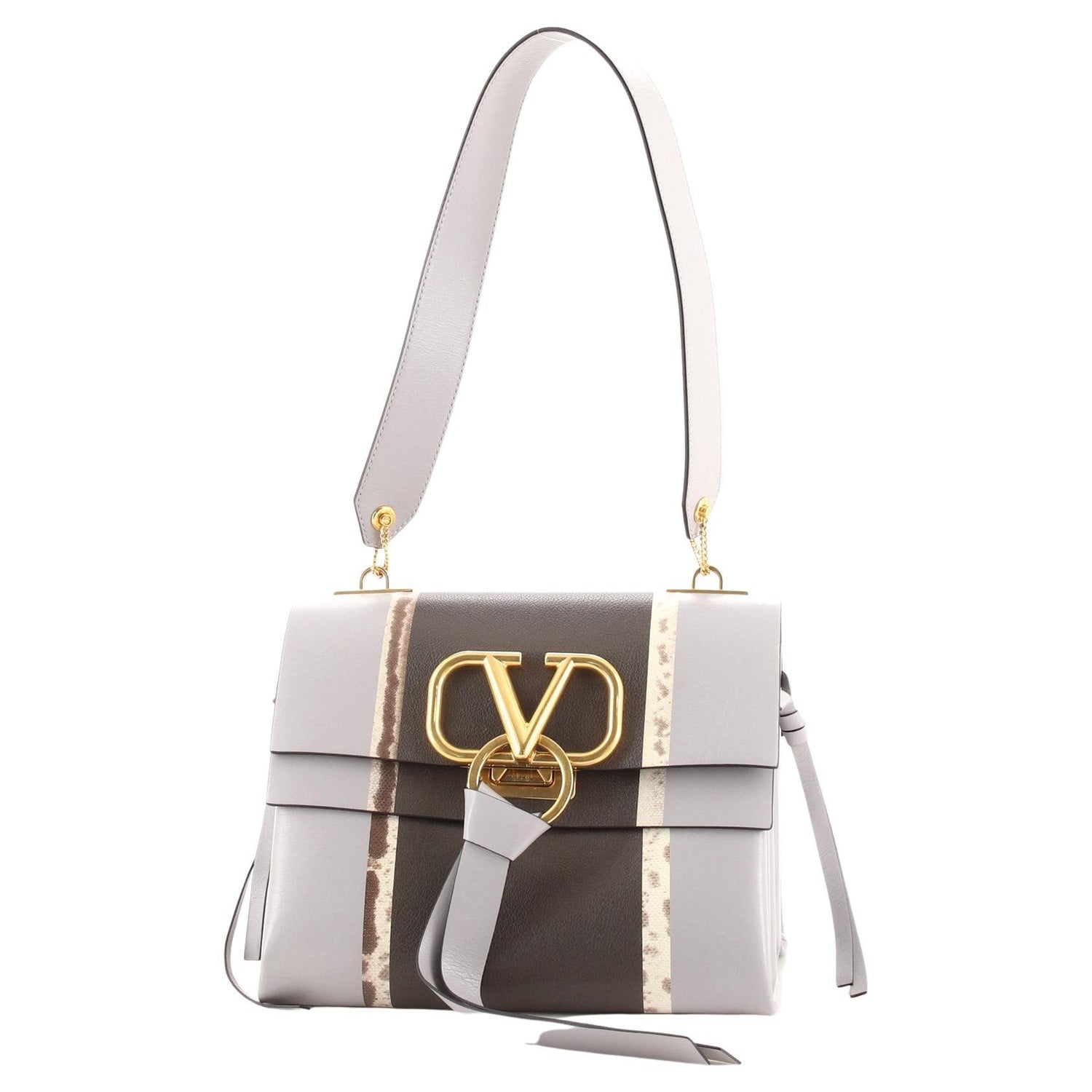Valentino Medium V-ring Smooth Calfskin Shoulder Bag - New Season at 1stDibs