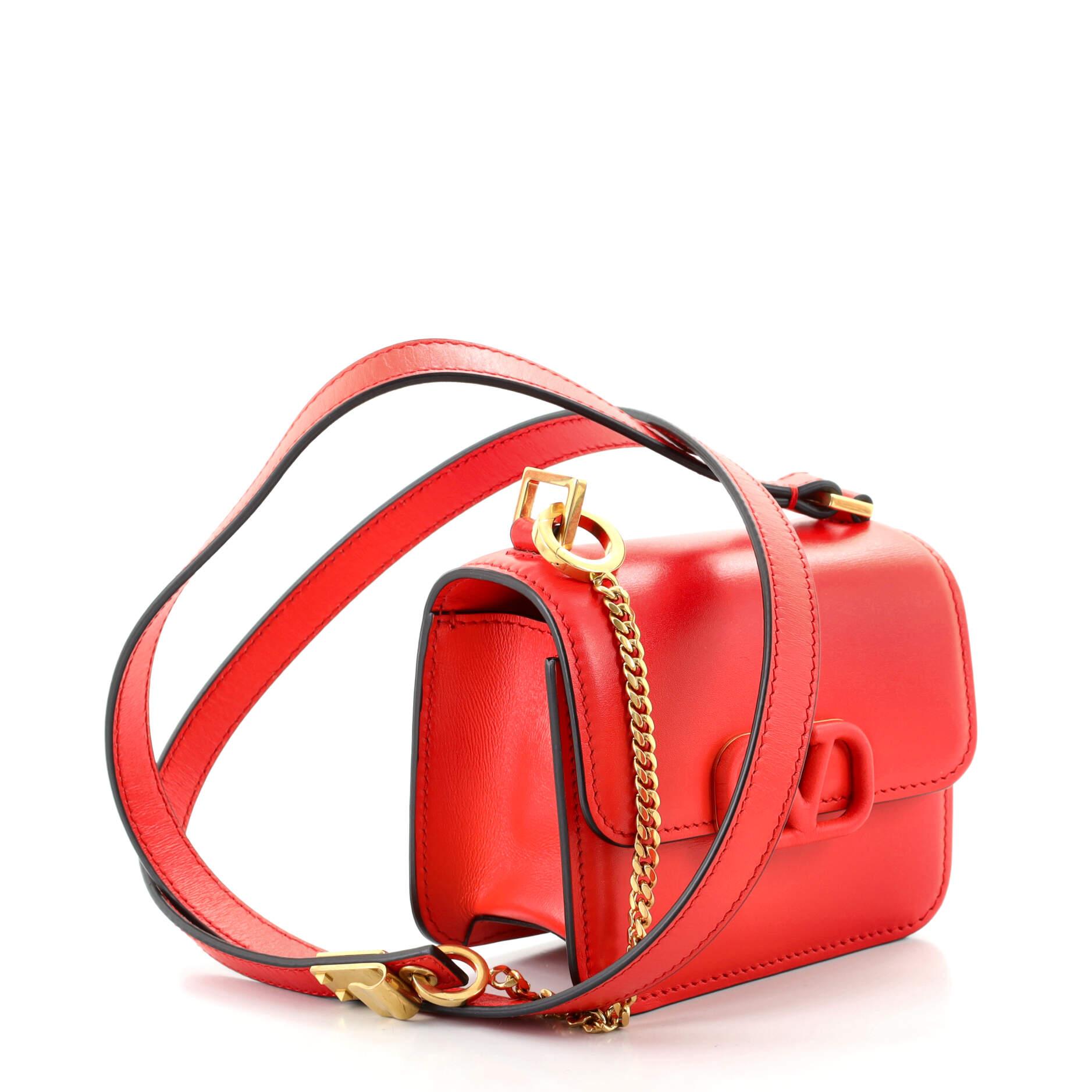 Red Valentino VSling Shoulder Bag Leather Micro