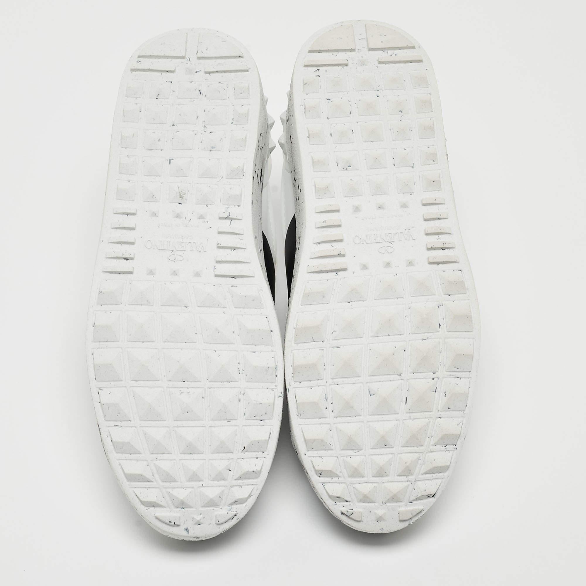Women's Valentino White/Black Leather Open Sneakers Size 36
