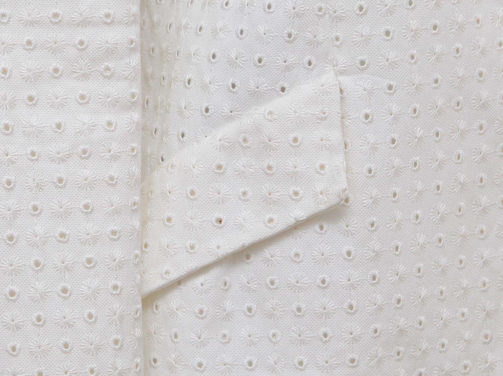 Valentino White Blazer Jacket Eyelet Cotton Viscose Long Sleeve Lined Sz 4 For Sale 2