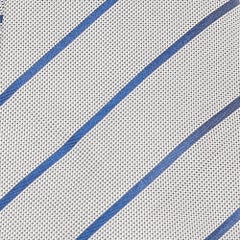 Valentino Weiß/Blau gestreifte Seidenkrawatte