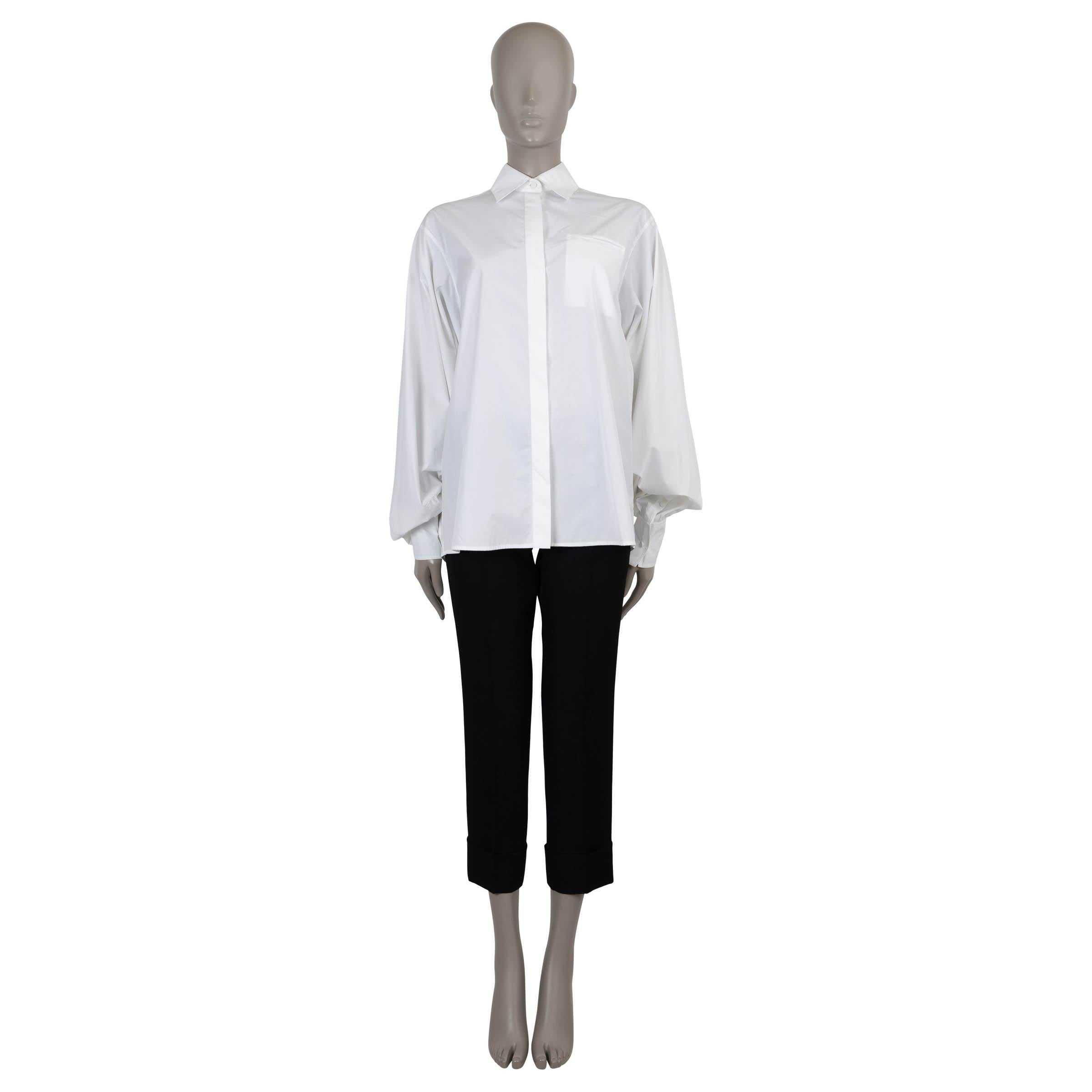 S.S. White in cotone 2020, camicia POPLIN con cappuccio sul retro, S.S. In condizioni buone in vendita a Zürich, CH