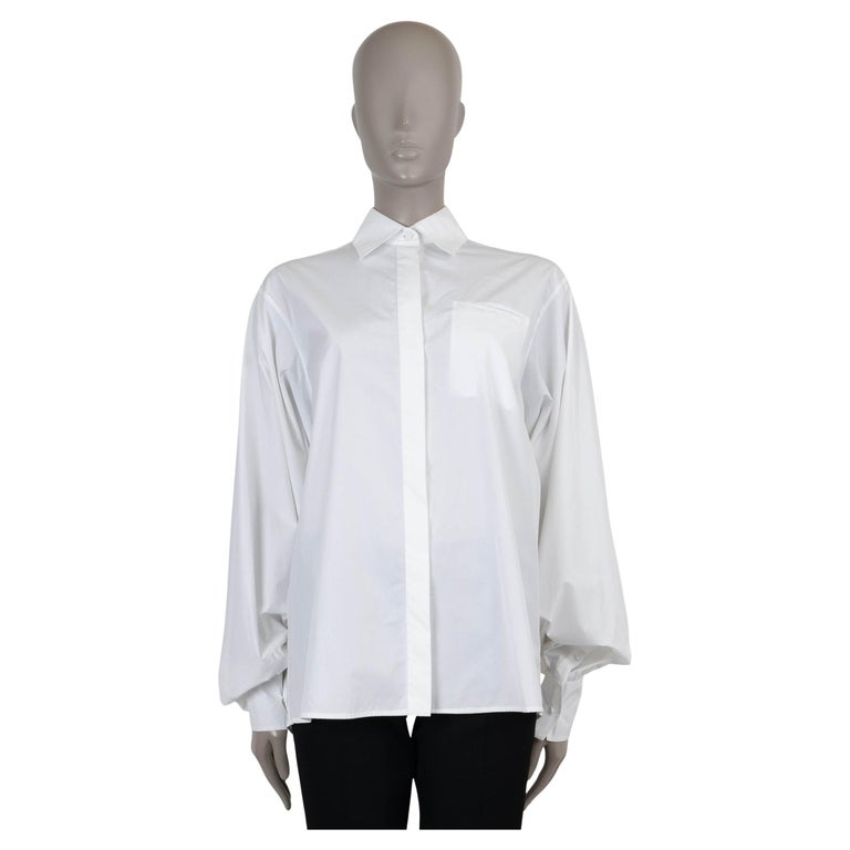 VALENTINO algodón blanco 2020 CAMISA POPLIN CON VOLANTE