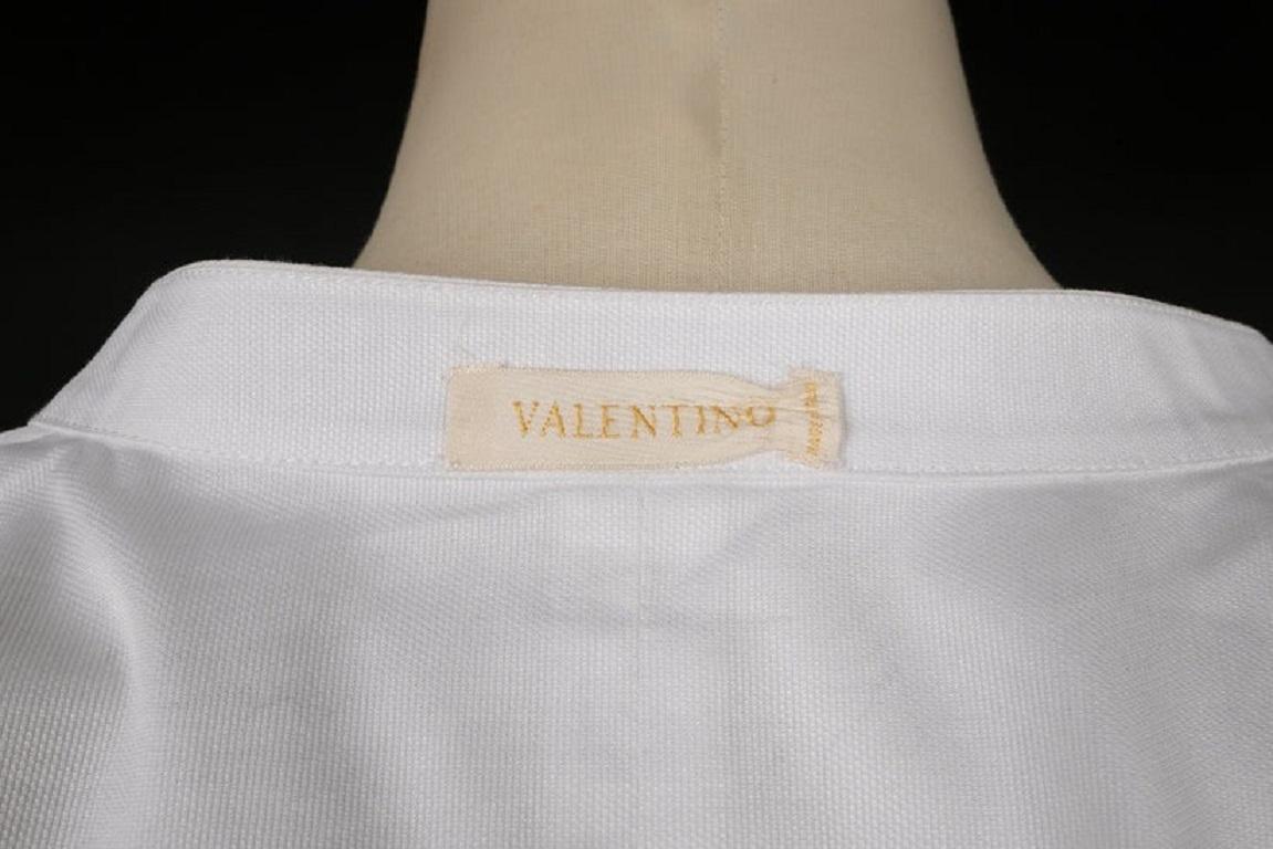 Valentino White Cotton and Organza Top  For Sale 3