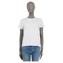 VALENTINO white cotton LACE BACK T-SHIRT Shirt M