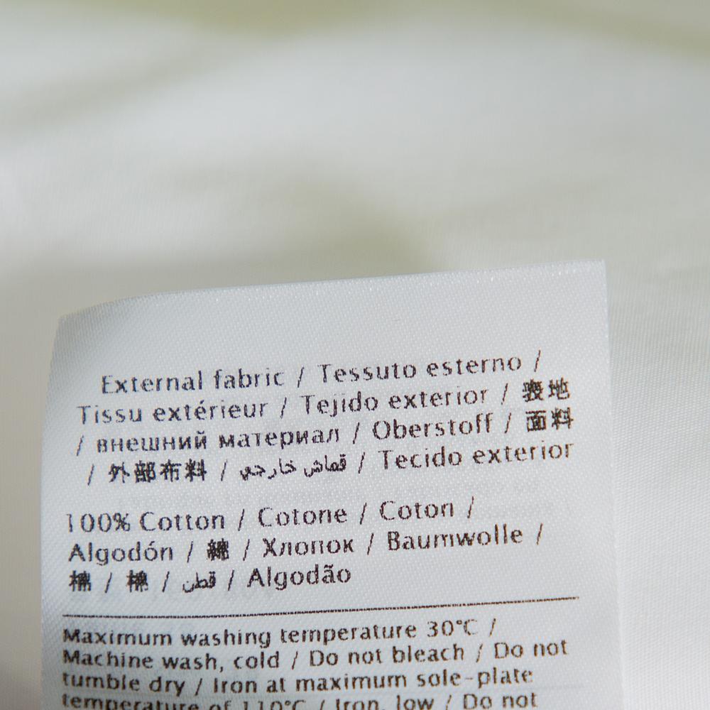 Valentino White Cotton Neck Tie Detail Oversized Shirt S 2